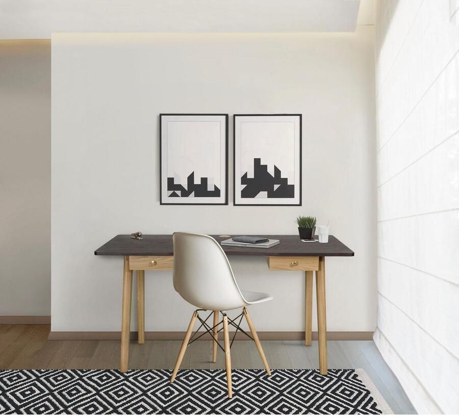 Woodman Bureau NICE in scandinavisch design tafelpoten van massief eiken fsc