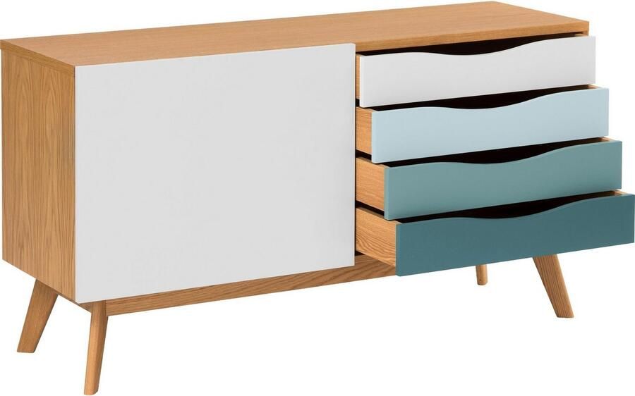 Woodman Dressoir Hilla Kast in trendy Scandinavische look breedte 130 cm FSC