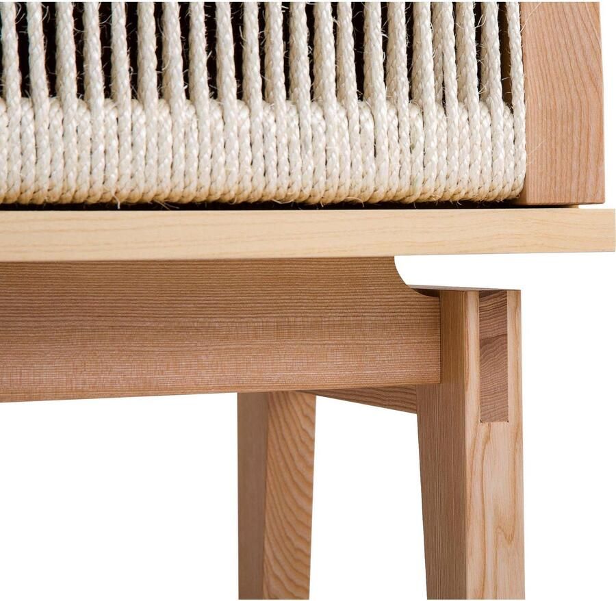 Woodman Highboard Lidia Opbergkast deurfronten van gevlochten hennepkoord breedte 90 cm