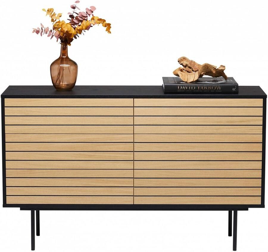 Woodman Ladekast Stripe bijzonder design 6 lades breedte 140 cm fsc