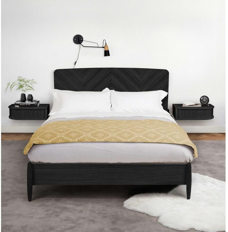 Woodman Nachtkastje Farsta in 3 kleuren met roldeurkasten gefineerd met eikenhout fsc