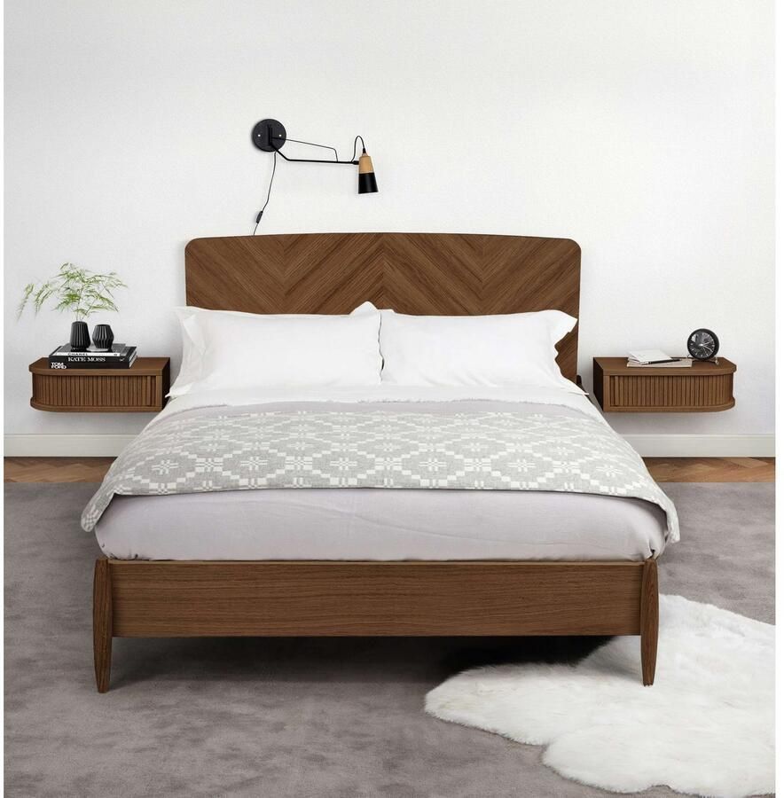 Woodman Nachtkastje Farsta in 3 kleuren met roldeurkasten gefineerd met eikenhout fsc