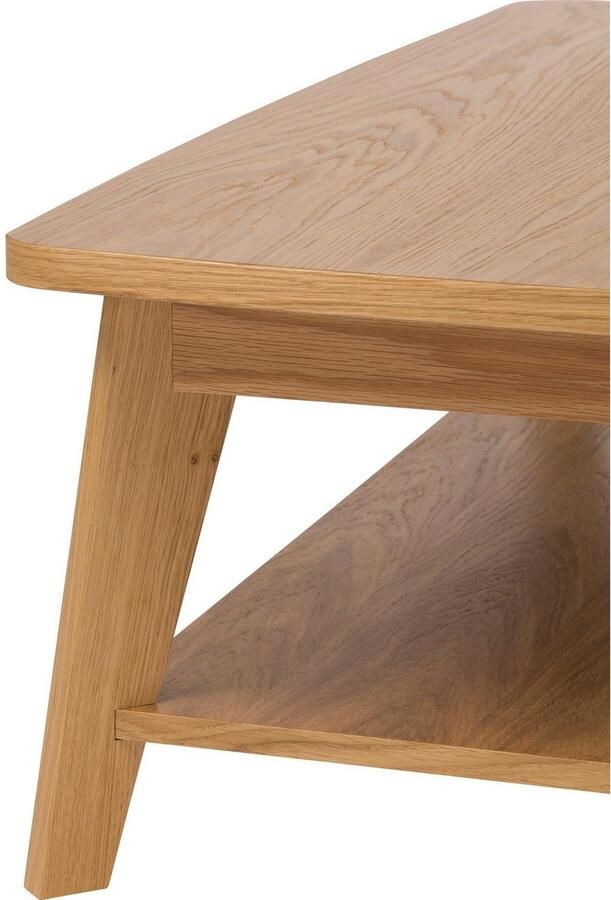 Woodman Salontafel Bórgvin Breedte 115 cm tijdloos design met 1 plank houtfineer eiken