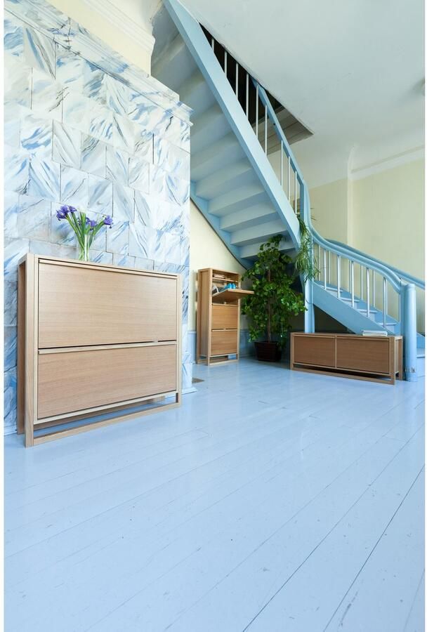 Woodman Schoenenkast NewEst Breedte 67 cm met 3 kleppen houtfineer van eiken FSC