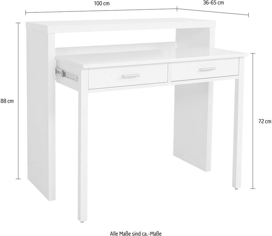 Woodman Sidetable Vince met uittrekfunctie in eenvoudig scandinavisch design fsc