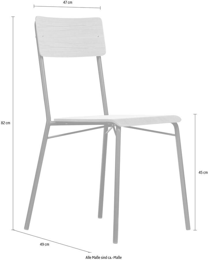 Woodman Stoel met 4 poten Yorik in scandinavisch design fsc -gecertificeerd