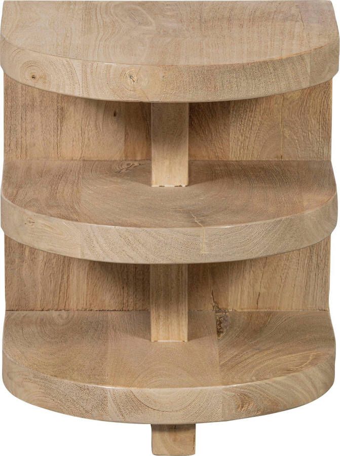 WOOOD Bijzettafel Milan van mango-hout h 42 cm x b 36 cm