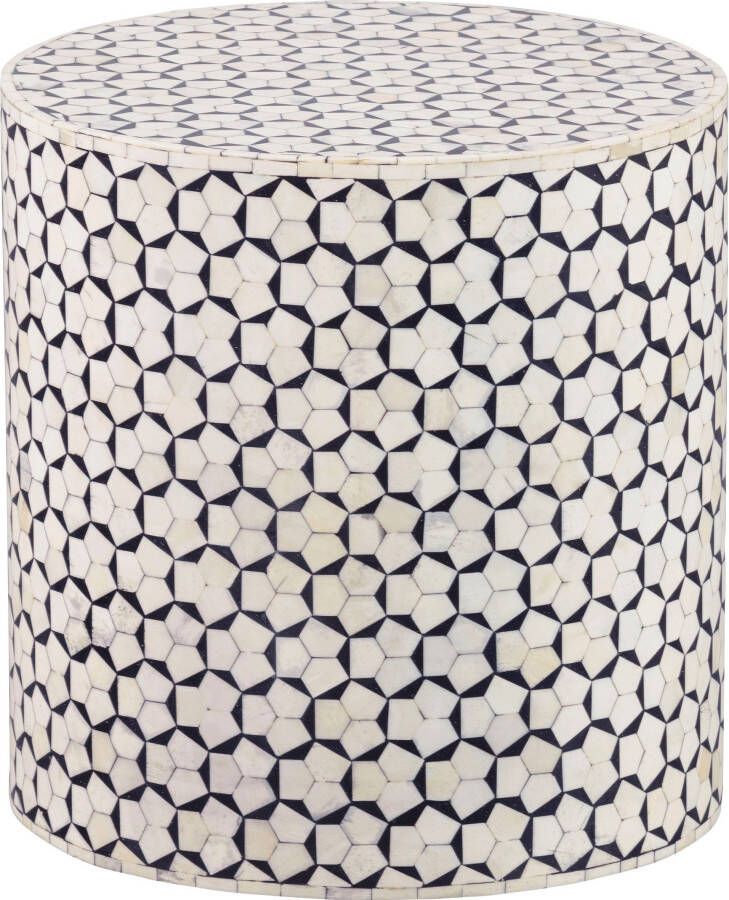 WOOOD Exclusive | Neva Sidetable Zwart wit | Woonkamertafels | Bijzettafel - Foto 3