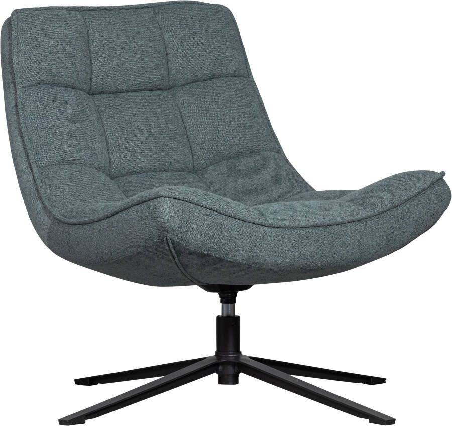 WOOOD Draaibare fauteuil Maudi Metalen frame gepolsterd met geweven stof H 84 cm x B 74 cm