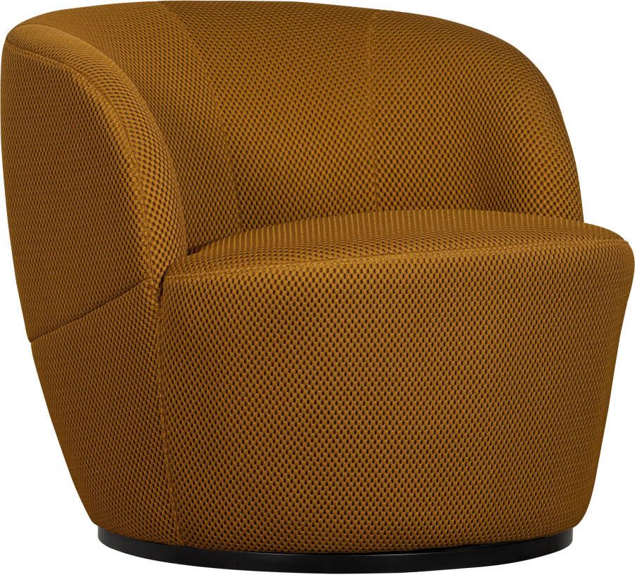 WOOOD Draaibare fauteuil Serra in elke richting draaibaar ronde vorm h 68 cm x b 70 cm