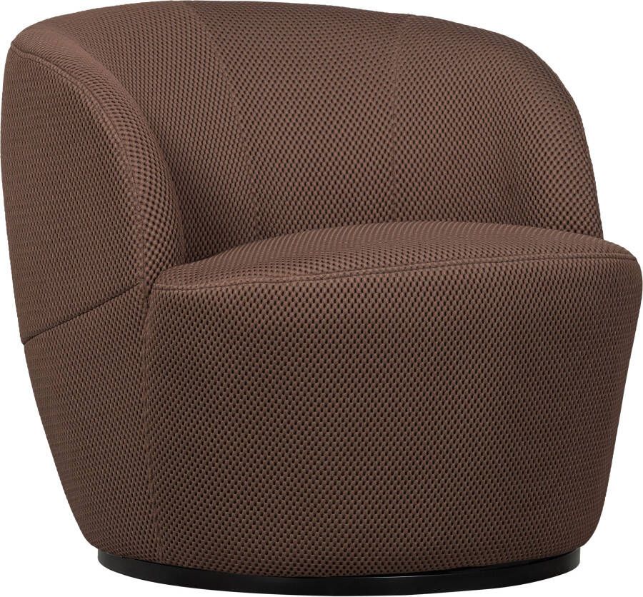 WOOOD Draaibare fauteuil Serra in elke richting draaibaar ronde vorm h 68 cm x b 70 cm