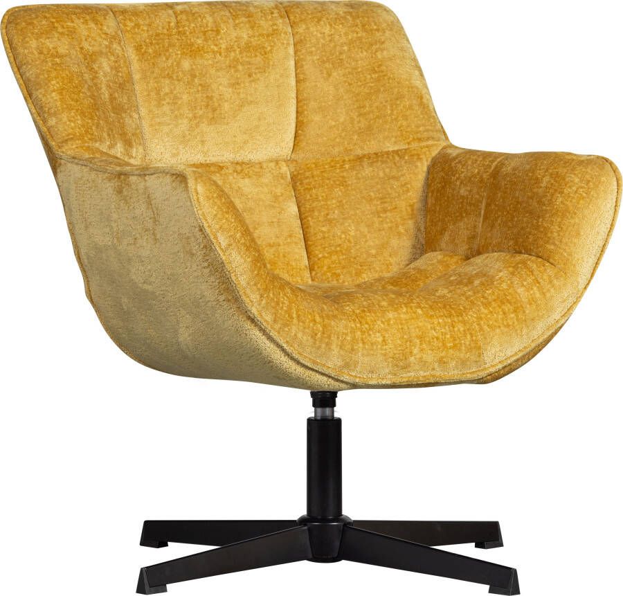 WOOOD Draaibare fauteuil Wibo met chenille-stof breedte 71 cm