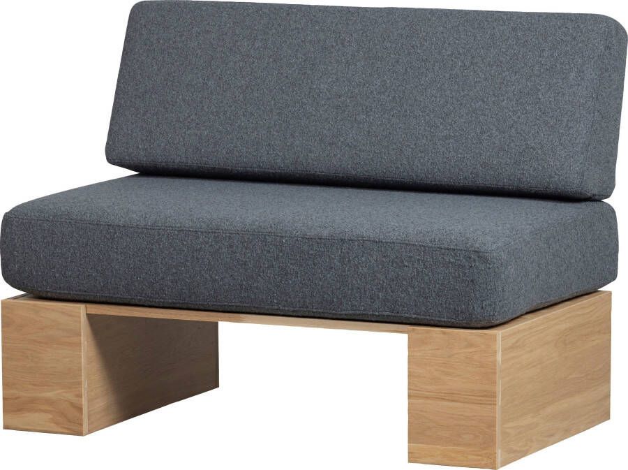 Vtwonen | Eat Up Muurbankje Inclusief Kussens Denim Eiken | Woonaccessoires | Woonaccessoire - Foto 3