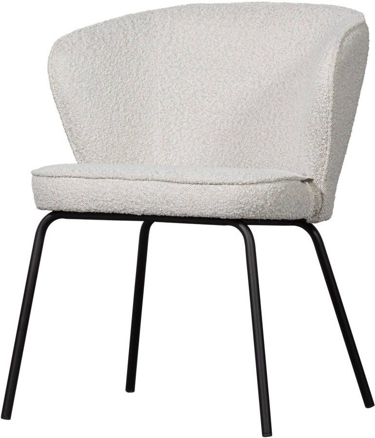 WOOOD Eetkamerstoel ADMITS Gestoffeerde stoel met 4-poots frame gepolsterd H 77 cm x B 60 cm (set 2 stuks)