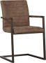 WOOOD Eetkamerstoel Bas Vrije schommelstoel gepolsterd breedte 54 cm metalen frame (set 2 stuks) - Thumbnail 1