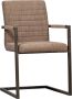 WOOOD Eetkamerstoel Bas Vrije schommelstoel gepolsterd breedte 54 cm metalen frame (set 2 stuks) - Thumbnail 1