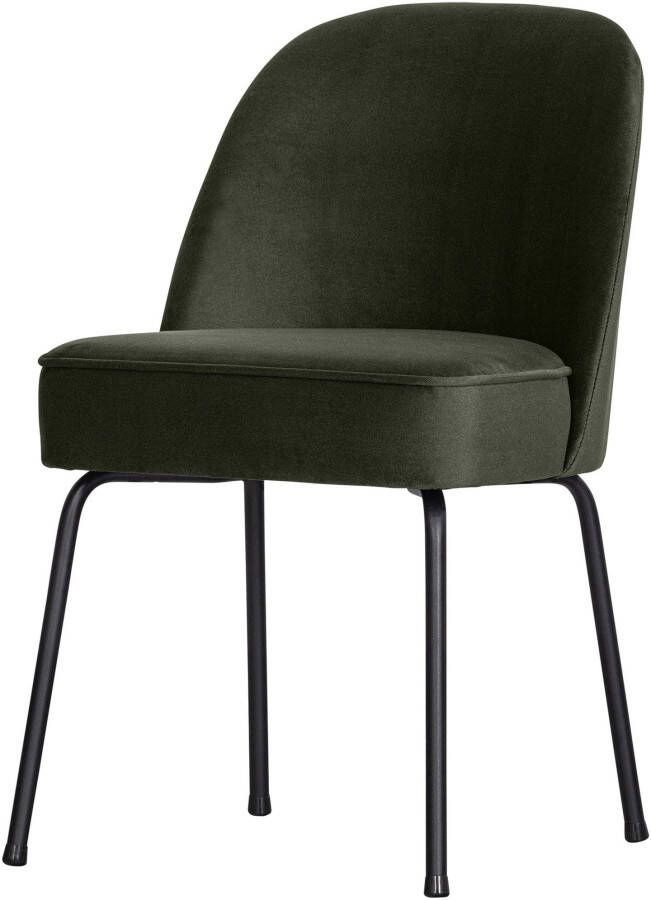 BePureHome | Vogue Eetkamerstoel Fluweel Dark Green | Zitmeubels eetkamer | Eetkamerstoel