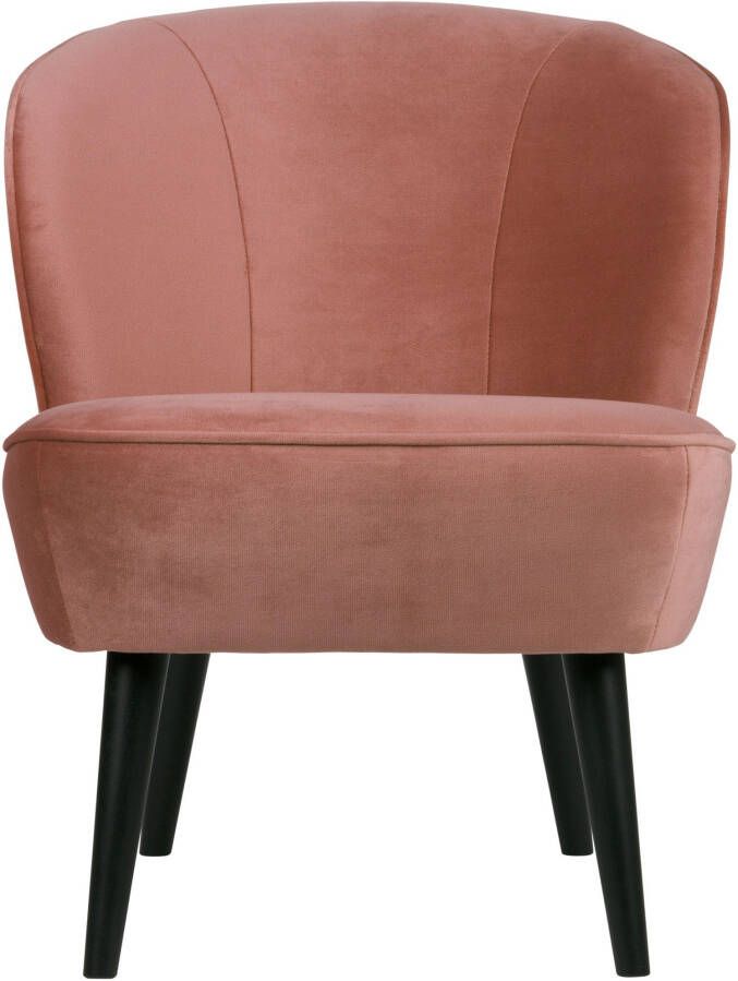 WOOOD Sara Fauteuil Fluweel Oud Roze 59x71x70