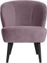 WOOOD Sara Fauteuil Fluweel Warm Lila 59x71x70 - Thumbnail 2