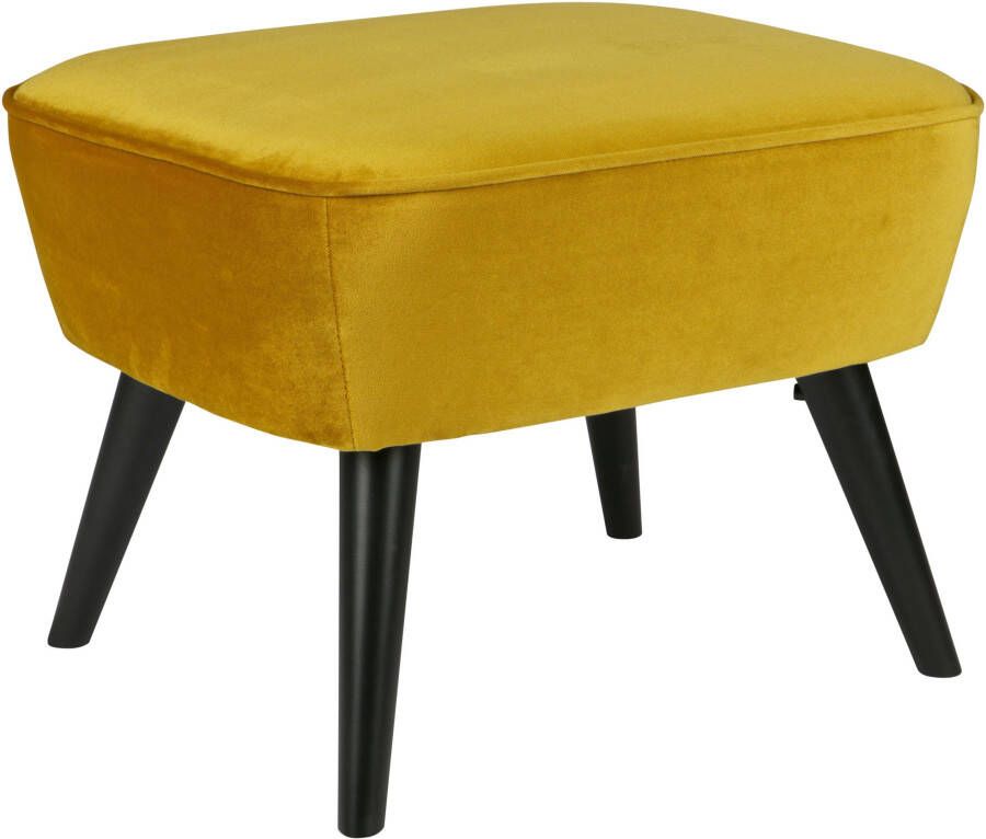 WOOOD Hocker Sara met veloursstof bekleed rechthoekige vorm h 41 cm x b 56 cm