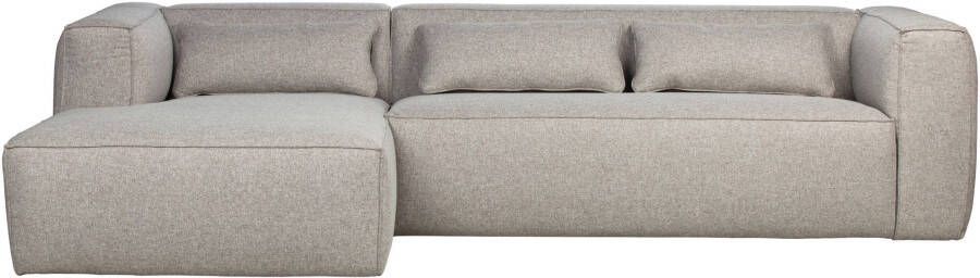 WOOOD | Bean hoekbank links incl. kussens lichtgrijs gemeleerd | Zitmeubels woonkamer | HoekbankModulaire banken - Foto 5