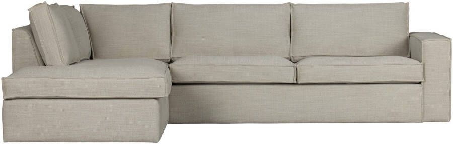 WOOOD | Freddie Hoekbank Links Naturel | Zitmeubels woonkamer | HoekbankModulaire banken