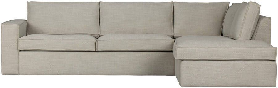 WOOOD | Freddie Hoekbank Rechts Naturel | Zitmeubels woonkamer | HoekbankModulaire banken