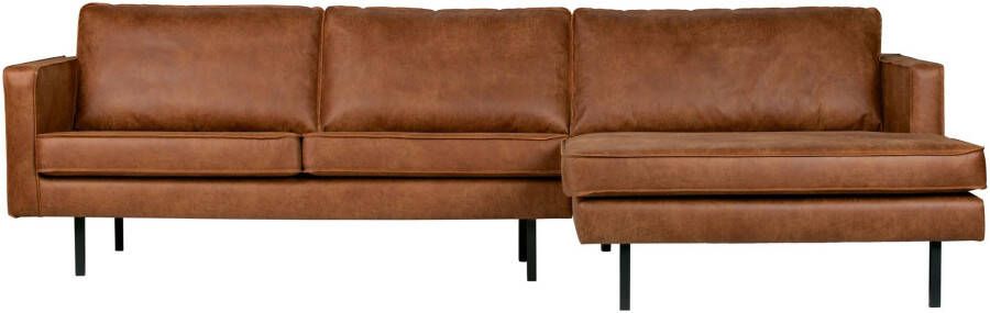 BePureHome | Rodeo Chaise Longue Rechts Cognac | Zitmeubels woonkamer | Hoekbank