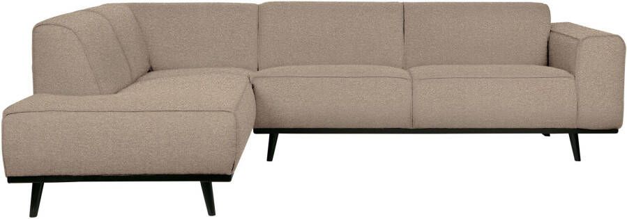 BePureHome Statement Hoekbank Links Bouclé Beige 77x274x210