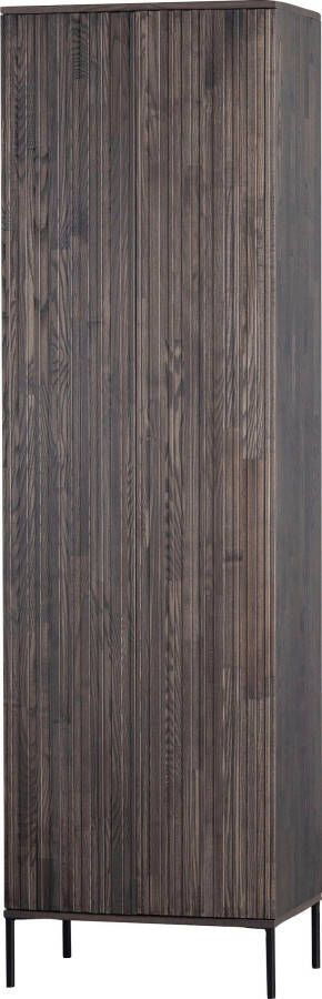 WOOOD | New gravure hoge kast met lade essen fineer espresso | Woonkamer meubels | BergkastWandkast - Foto 8