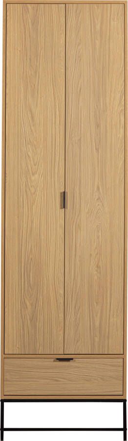 WOOOD Hoge kast Silas twee deuren en een lade slank model h 210 cm x b 60 cm