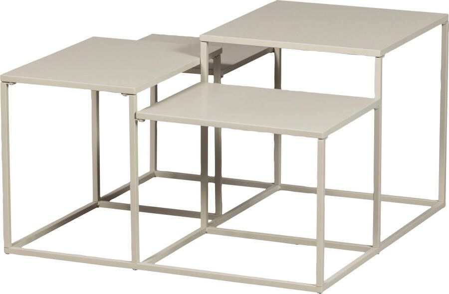 WOOOD Salontafel Mida Metaal 70cm Greige Vierkant Exclusive - Foto 7