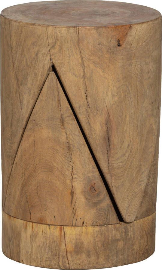 BePureHome Bijzettafel Trunk Mangohout Set van 3 stuks Ø30cm Naturel Rond