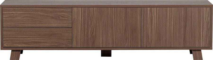 WOOOD Tv-meubel Seppe TV-dressoir Walnootfineer met duidelijk zichtbare nerf H 42 cm x B 160 cm - Foto 4