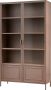 WOOOD Vitrinekast Ronja Halfglazen vitrine van gepoedercoat metaal H 189 cm x B 110 cm - Thumbnail 1