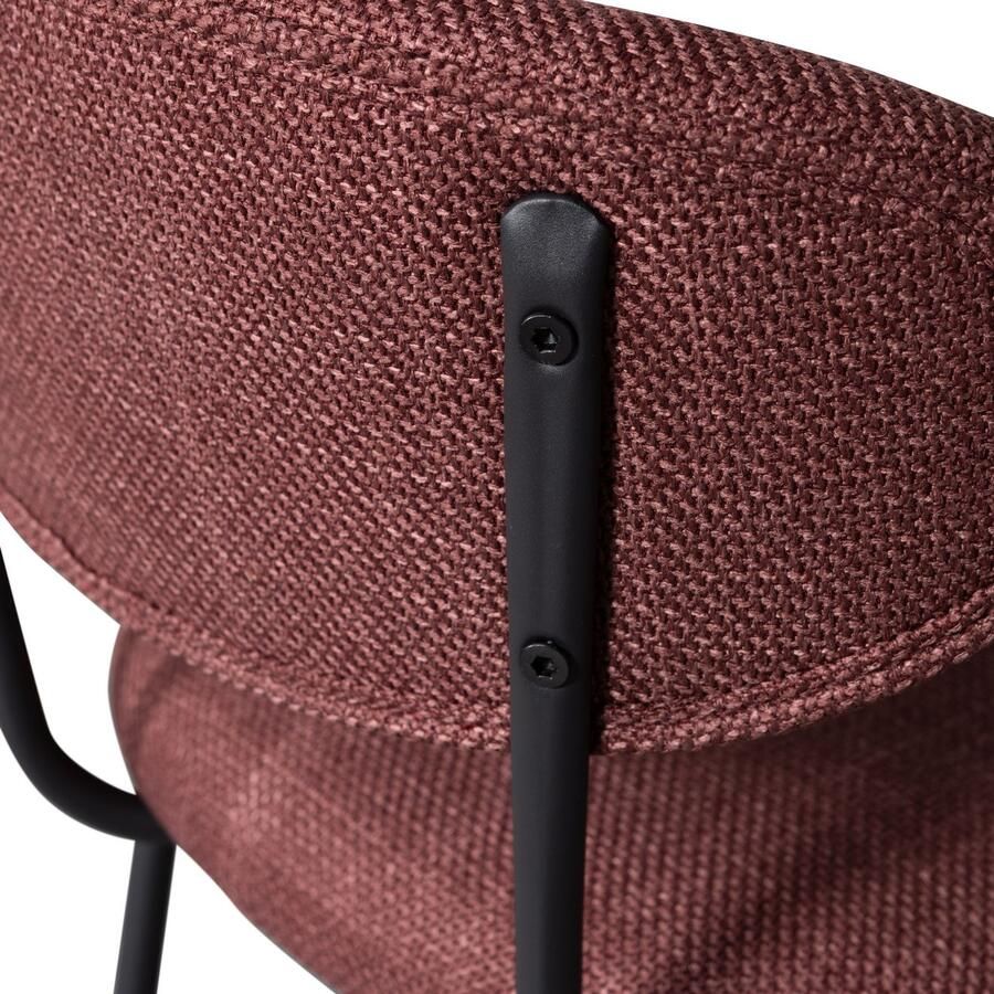 WOOOD Barkruk KJELD gevoerd met geweven stof hoogte 93 cm (2 stuks)