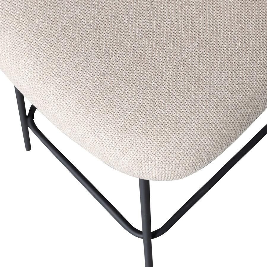 WOOOD Barkruk KJELD gevoerd met geweven stof hoogte 93 cm (2 stuks)