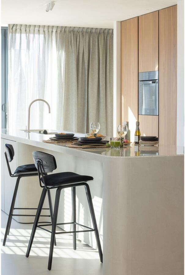 WOOOD Barkruk Senn Zitvlak van velours H 94 cm x B 41 cm (2 stuks) - Foto 10