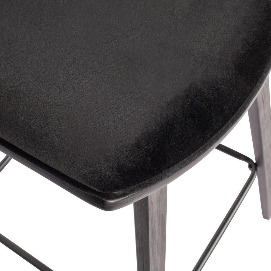 WOOOD Barkruk Senn Zitvlak van velours H 94 cm x B 41 cm (2 stuks) - Foto 2