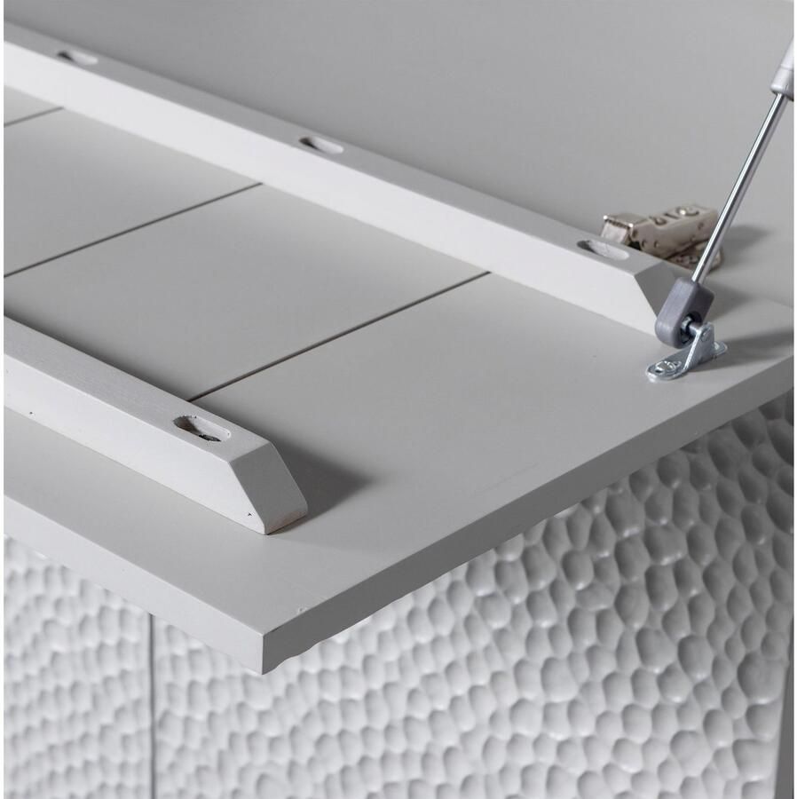 WOOOD Opbergkast Carved Mangohout 146 x 90cm Grijs BePureHome