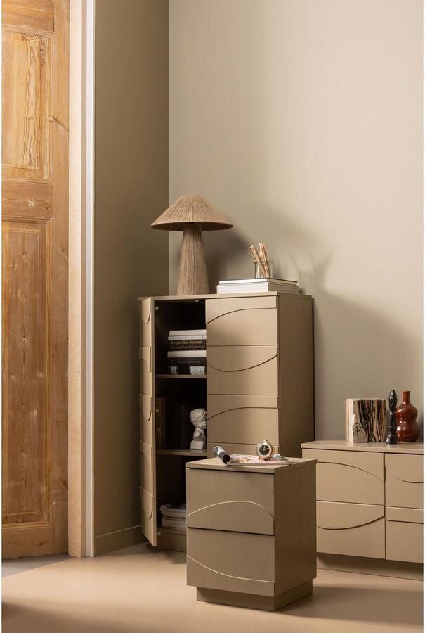 WOOOD Nachtkastje Teo 3d-effect belastbaar tot 15 kg push-to-open functie breedte 36 cm - Foto 8