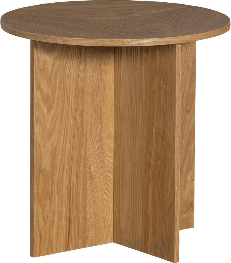 WOOOD set van 2 Bijzettafels Lina Hout Naturel 45x45x45 35x35x35 - Foto 3