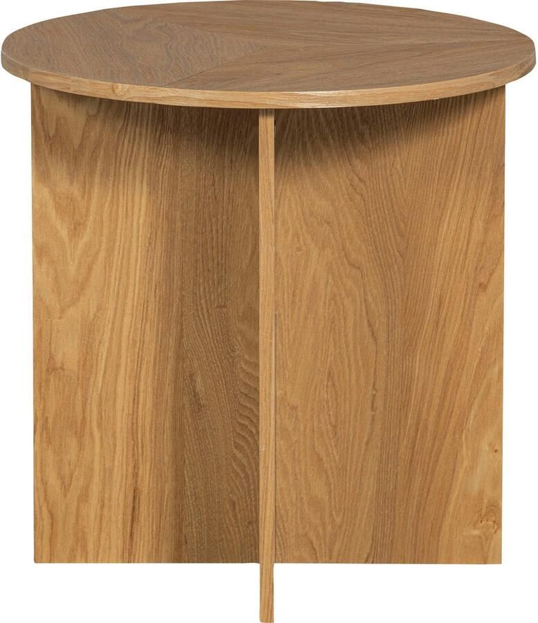 WOOOD set van 2 Bijzettafels Lina Hout Naturel 45x45x45 35x35x35 - Foto 4