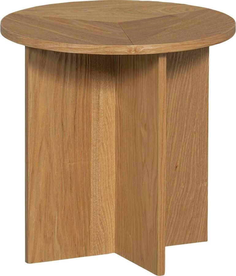 WOOOD set van 2 Bijzettafels Lina Hout Naturel 45x45x45 35x35x35 - Foto 5