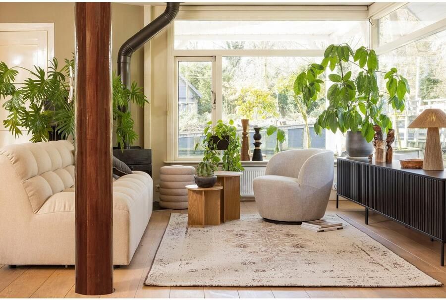 WOOOD set van 2 Bijzettafels Lina Hout Naturel 45x45x45 35x35x35 - Foto 6