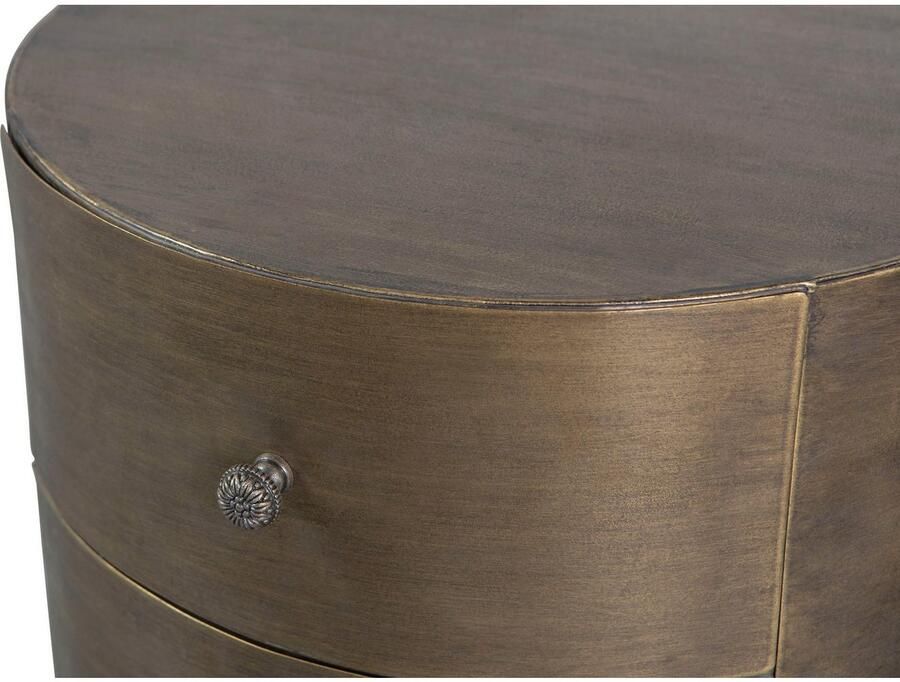 BePureHome | Glossy rond kastje metaal antique brass | Woonkamer meubels | Ladekast - Foto 6