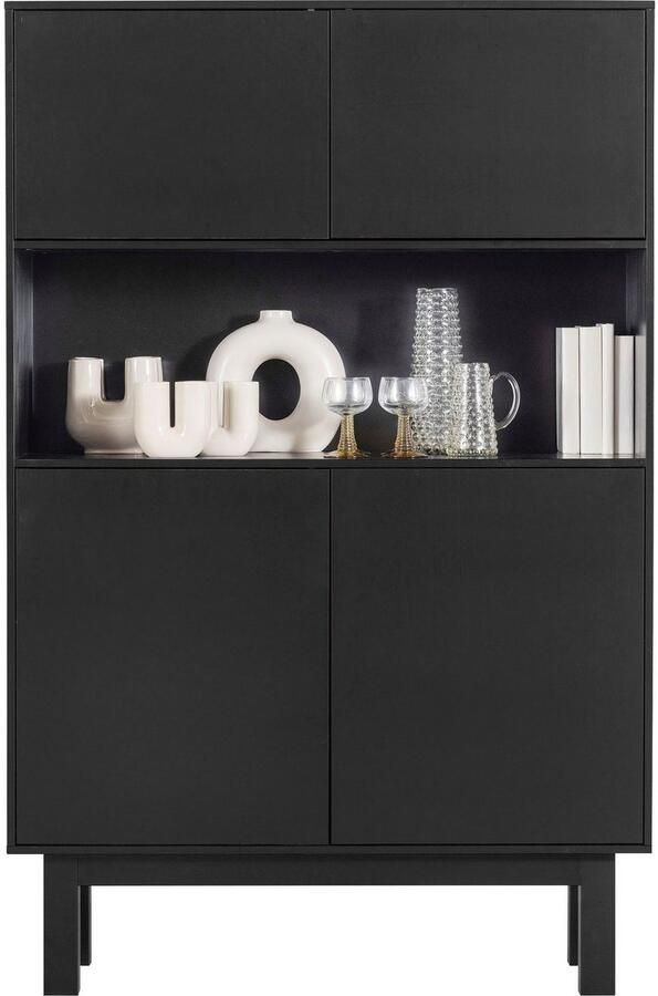 WOOOD Exclusive | Finca Buffet- Drankkast Grenen Diep Zwart | Woonkamer meubels | BuffetkastKastWandkast - Foto 6