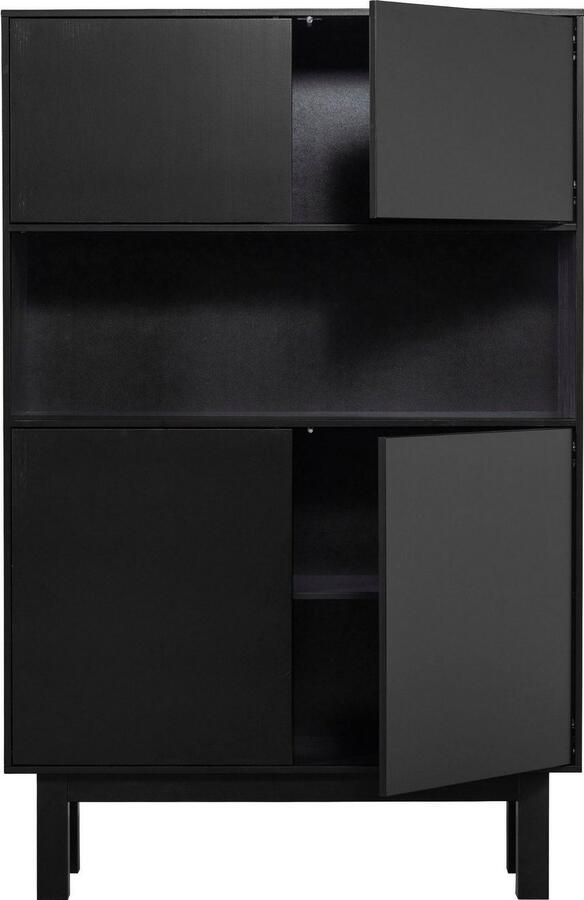 WOOOD Exclusive | Finca Buffet- Drankkast Grenen Diep Zwart | Woonkamer meubels | BuffetkastKastWandkast - Foto 7