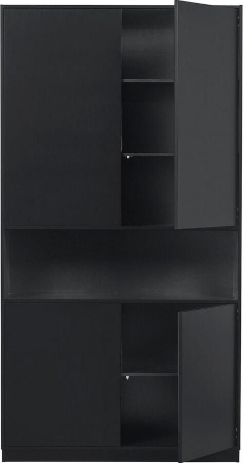 WOOOD Exclusive | Finca Opbergkast 110cm Zwart | Woonkamer meubels | BergkastKast - Foto 8