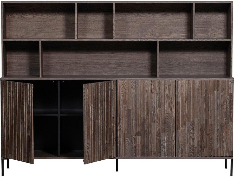 WOOOD | New gravure wandkast essen fineer espresso | Woonkamer meubels | Wandkast - Foto 8